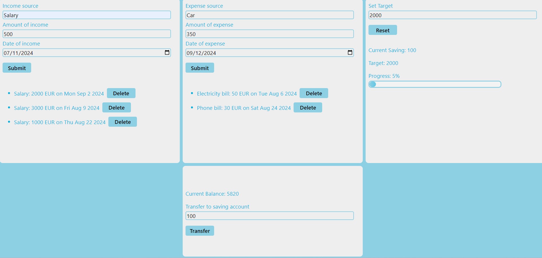 Budget React App